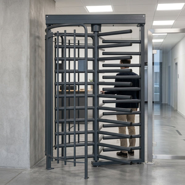 Full Height Pedestrian Turnstile – Single Slimline Security Gate