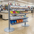 1000mm Queue Management Shelf Bay with 4 Shelves