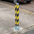 70 × 70mm Fold Down Security Post, 730mm Height