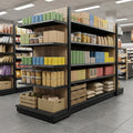 1.6m High × 470mm Wood Effect Gondola Shelving Bay