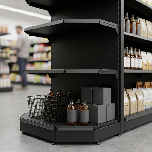 1.8m High Corner Shelving Bay 370mm Base 300mm Uppers (view 2)