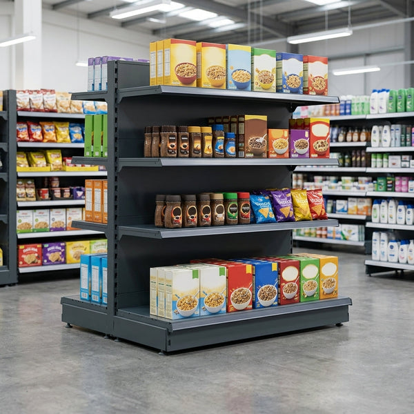 2.1m Double-sided Gondola Bay with 370mm Base Shelf