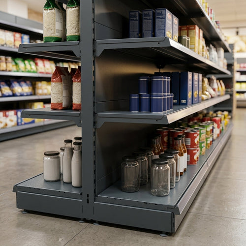 1.6m Double-Sided Gondola Bay | 470mm Base Shelf | Configurable Width (view 2)