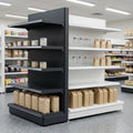 2.4m End Promo Bay with 570mm Base & 470mm Upper Shelves