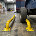 Cranked HGV Wheel Guide 1800mm – Galvanised Steel Pair
