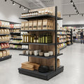 1.4m High × 570mm Wood Effect Gondola Shelving Bay
