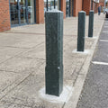 1440mm square recycled plastic bollard with chamfer top
