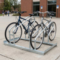 Single-sided cycle rack for 2–6 bicycles, hot-dip galvanised steel