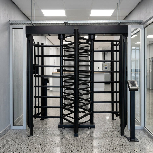 Full Height Double Turnstile Security Gate 120° Access Control