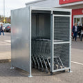 2m × 1–5m Galvanised Steel Bin Store with Mesh Doors