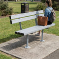 1200mm Outdoor Mild Steel Bench Seat with Back
