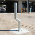 1100mm Cranked Bollard, galvanised steel, 101mm diameter