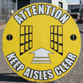 430mm floor safety sign – keep aisles clear