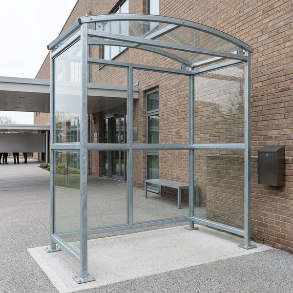 2m Wide Galvanised Steel Smoking Shelter – 1–5m Lengths