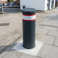 500–700mm electromechanical automatic bollard, painted steel or stainless