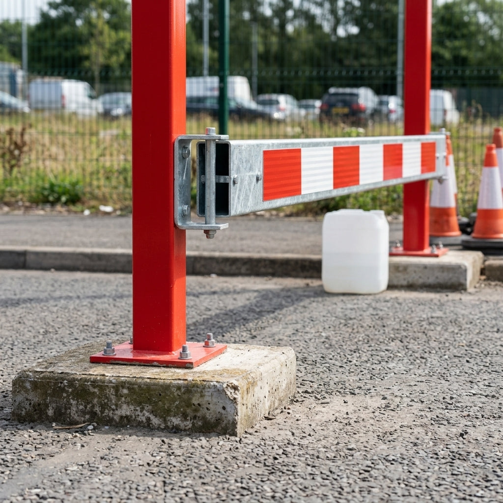 2.05m Fixed Height Restrictor Barrier, Galvanised Steel