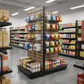2.1m Wood Effect End Bay Display – 300mm Base Shelf