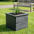 600mm x 600mm Recycled Plastic Planter with Rim
