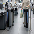 External IP65 turnstile with stainless steel wings, 600–900mm leaf