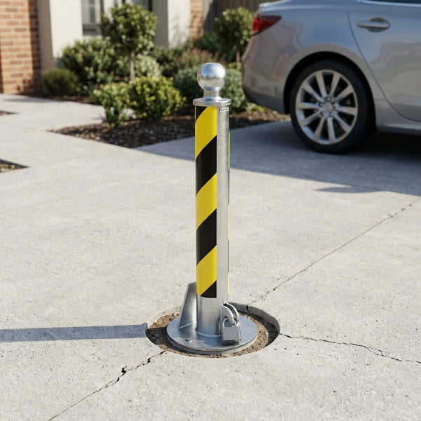 Removable hitch post with twist-out design and security padlock