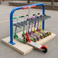 Scooter Rack 10 or 20 Space Mild Steel Galvanised