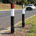 Flexible verge marker post with reflectors