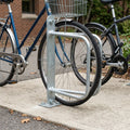 Wall mounted cycle holder, steel, 50mm tyre capacity