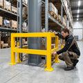 Heavy-duty impact protection railing system with modular posts and rails