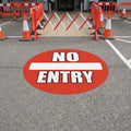 430mm floor sign No Entry slip-resistant vinyl self-adhesive