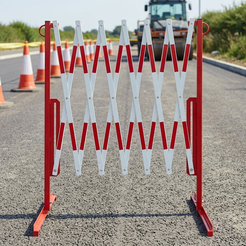1000mm Portable Expanding Trellis Barrier Red/White