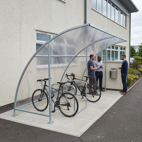 4m x 2m Galvanised Steel Smoking & Bike Shelter