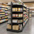 2.1m High Corner Shelving Bay | 570mm Base Shelf | 470mm Uppers