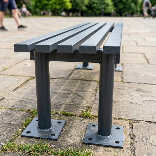 1000mm Outdoor Mild Steel Perch Bench (view 2)