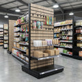 1.6m Wood Effect Double-Sided Gondola Display Bay