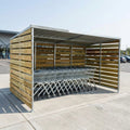 4100 × 2125mm Timber Bin Shelter with Galvanised Steel Frame
