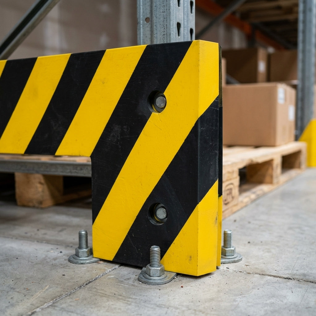 Rectangular Column Protection Pad – Round Columns – Yellow/Black (view 2)
