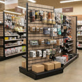 1.6m High Wood Effect Gondola Display Bay | 300mm Base Shelf