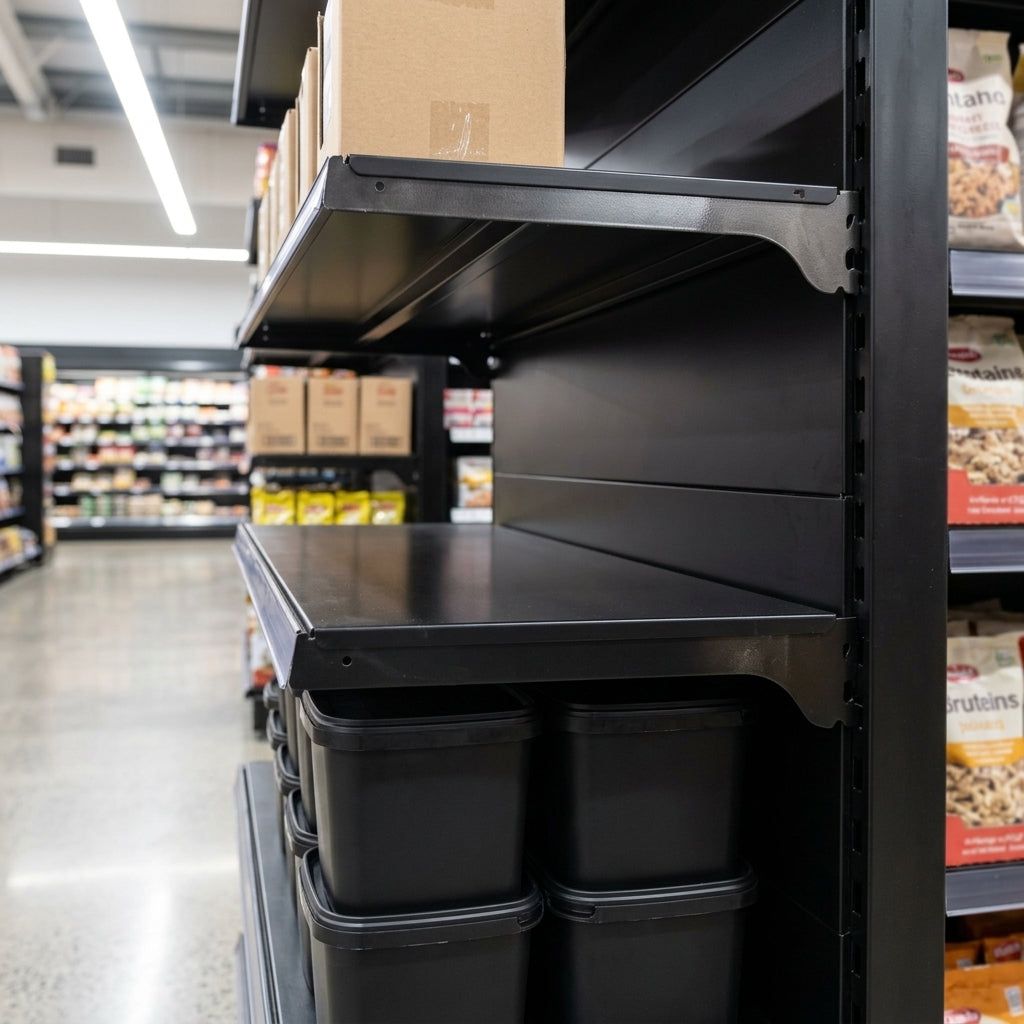 1.4m Wall Shelving Bay 370mm Base 300mm Uppers 500–1250mm (view 2)