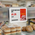 5.8" electronic shelf label with ultra-low power e-ink display
