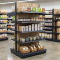 2.4m High Single-Sided Wall Bay Shelving, Wood Effect