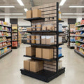 1.8m Wood Effect Wall Bay Display 300mm Base Shelf
